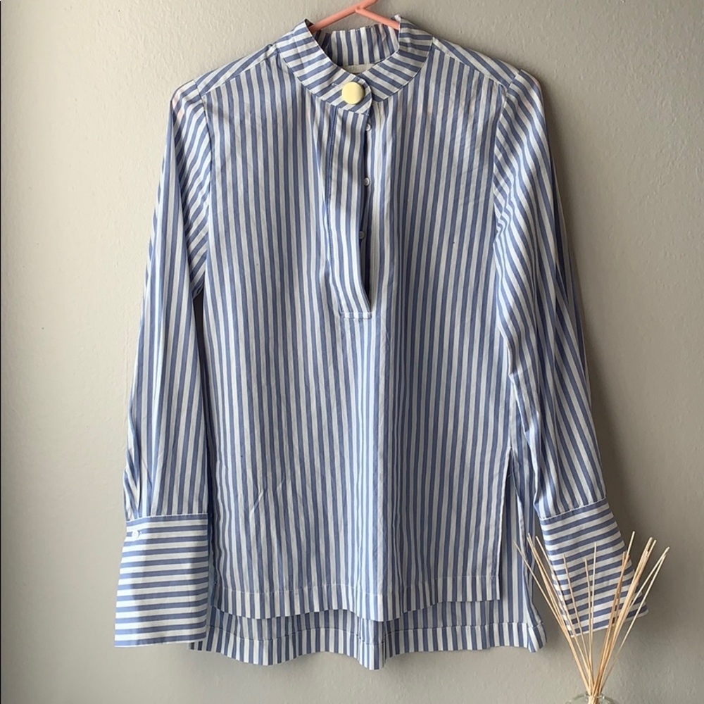 Blue long sleeve blouse